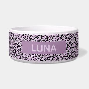 Maßgeschneiderte Lila Leopard-Pet-Box Napf