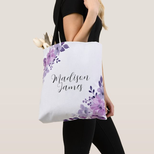 Maßgeschneiderte Lilac Floral Tasche (Von Nahem)