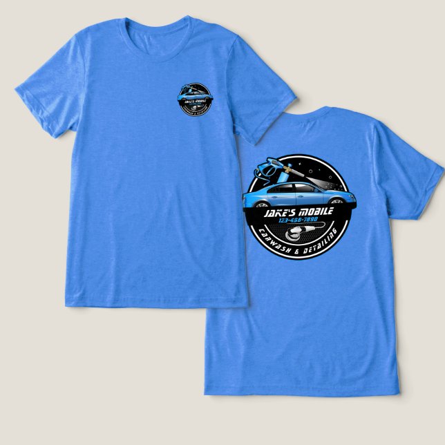 Maßgeschneiderte Lösungen für den mobilen Autoabfa Tri-Blend Shirt (Design Vorderseite & Rückseite)