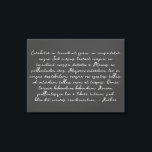 Maßgeschneiderte lyrische Leinwand<br><div class="desc">Fügen Sie Ihr Lieblingslied Lyrik oder Gedicht zu dieser wunderschönen,  gedehnten Leinwand Mauer Art. Ein personalisiertes und nachdenkliches Geschenk,  das Sie für die nächsten Jahre schätzen können.</div>
