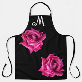 Maßgeschneiderte M Monogramm Hot-Rosa-Rose Schürze