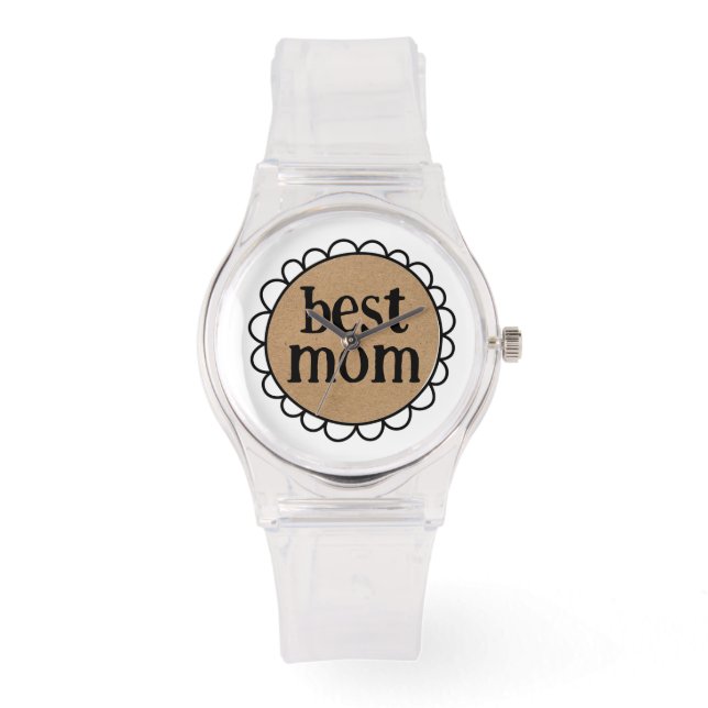 Maßgeschneiderte Mama - Skalierte Kantenüberwachun Armbanduhr (Vorderseite)