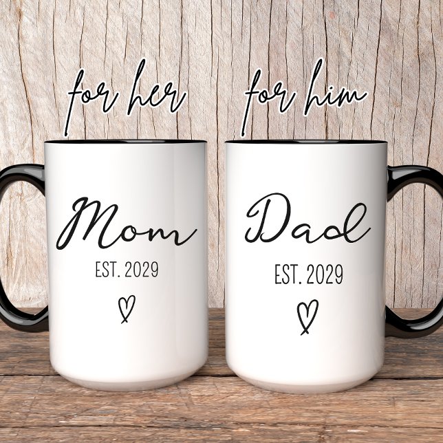 Maßgeschneiderte Mama & Vater Tasse Junge Mutter G (personalized mom mug, custom mom mug, mothers day mug, new mom gift, baby shower gift,)