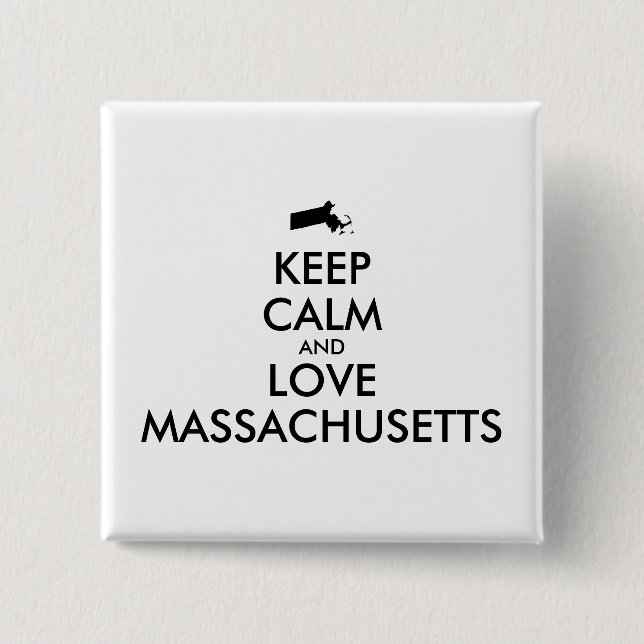 Maßgeschneiderte MASSACHUSETTEN für BEHALTEN CALM  Button (Vorderseite)