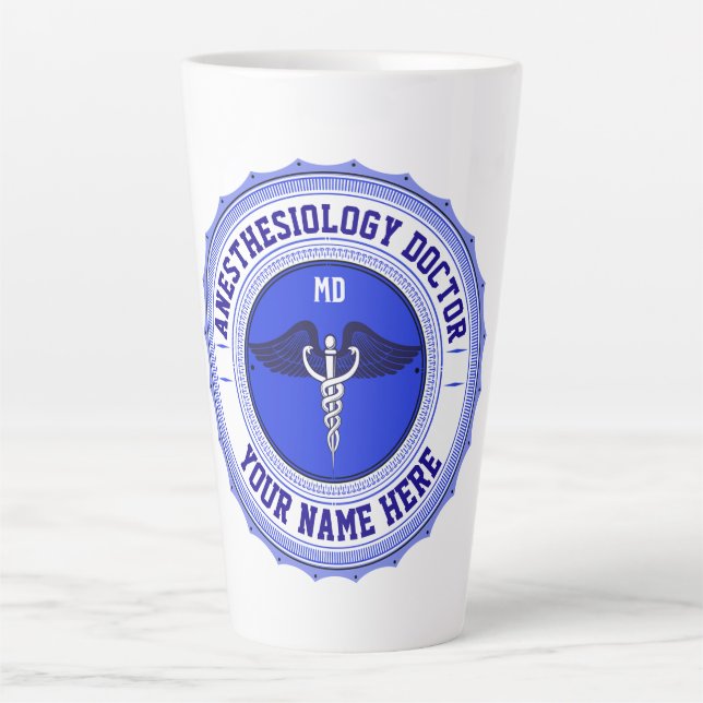 Maßgeschneiderte MD-Spezialität Caduceus Anästhesi Milchtasse (Vorderseite)
