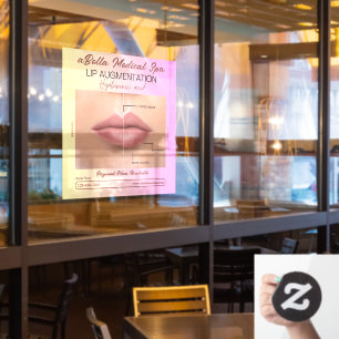 Maßgeschneiderte Med Wellness-Center Lip Augmentat Fensteraufkleber