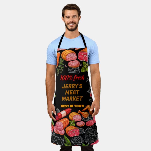 Maßgeschneiderte Metzgerei Business Meat-Schnitte Schürze (Getragen)