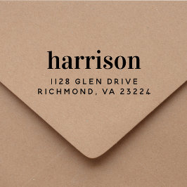 Maßgeschneiderte minimale moderne Typografie-Rücks Gummistempel