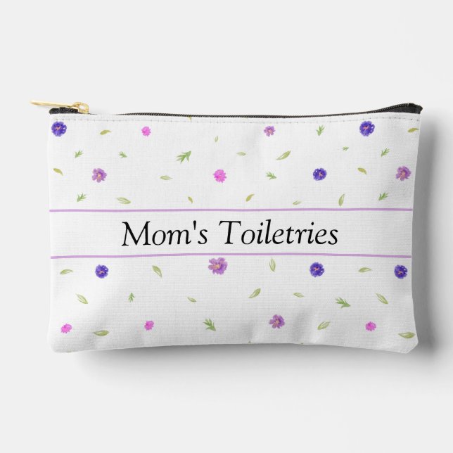 Maßgeschneiderte Minimalistische Aquarelltasche Zubehörtasche (Vorderseite)
