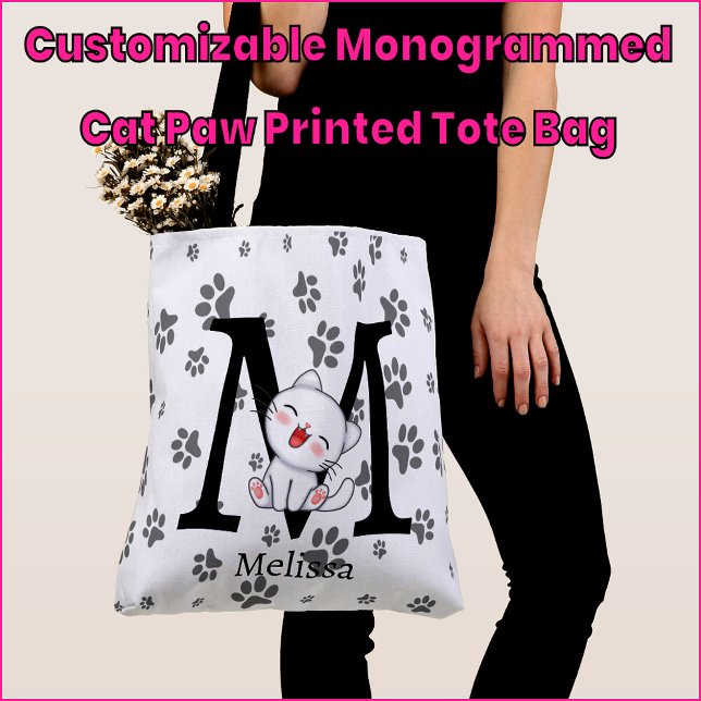 Maßgeschneiderte Mit Monogramm Katzenpappe Tasche (Von Creator hochgeladen)