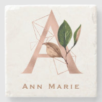 Maßgeschneiderte Mit Monogramm Rose Gold Floral In
