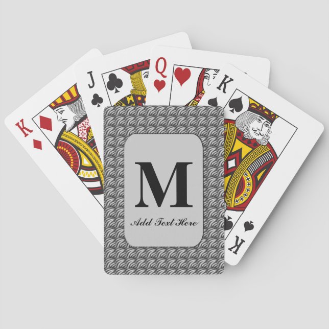 Maßgeschneiderte Mit Monogramm Spielkarten (Rückseite)