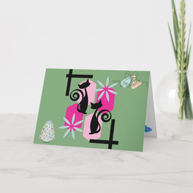 Maßgeschneiderte Mittelalter Moderne Katzen & Deko Karte (Vorderseite)