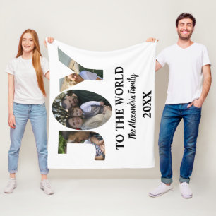 Maßgeschneiderte moderne 3-Foto-Collage Freude an  Fleecedecke