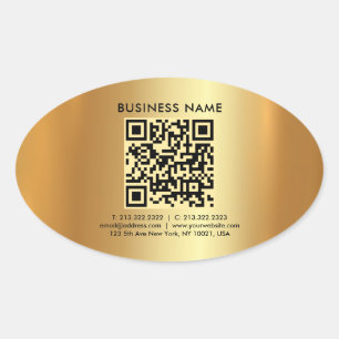 Maßgeschneiderte moderne Berufliche Vorlage Gold Ovaler Aufkleber