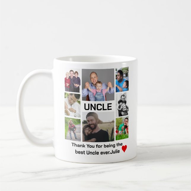 Maßgeschneiderte moderne Einheit 8 FotoCollage Kaffeetasse (Links)