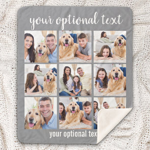 Maßgeschneiderte, moderne Grau 9-FotoCollage Sherpadecke