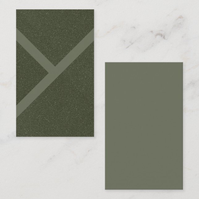 Maßgeschneiderte, moderne, grüne, texturierte Visi Visitenkarte (Vorne/Hinten)