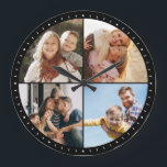 Maßgeschneiderte, moderne Instagram-Familie FotoCo Große Wanduhr<br><div class="desc">Einfache und moderne Instagram Foto Collage,  perfekt für 4 Lieblings-Erinnerungen für diese Sake Wanduhr in minimalistischem Design. Perfekt als Geschenk für Familie oder Freunde,  Zuhause Erwärmung oder Neuvermählte.</div>
