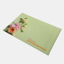 Maßgeschneiderte moderne rosa und grüne Blumen