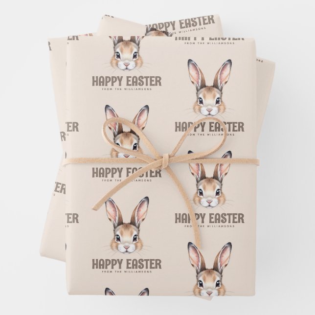 Maßgeschneiderte, moderne Wasserfarbe Niedlich Ost Geschenkpapier Set (Beispiel)