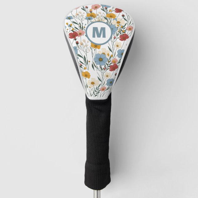 Maßgeschneiderte moderne Wildblume Beste Geschenke Golf Headcover (Vorderseite)