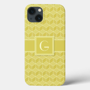 Maßgeschneiderte Monogram Gold gefärbte 3D-Würfel- Case-Mate iPhone Hülle