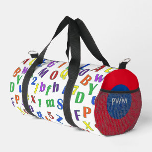 Maßgeschneiderte Monogram Kids Back to School Duff Duffle Bag