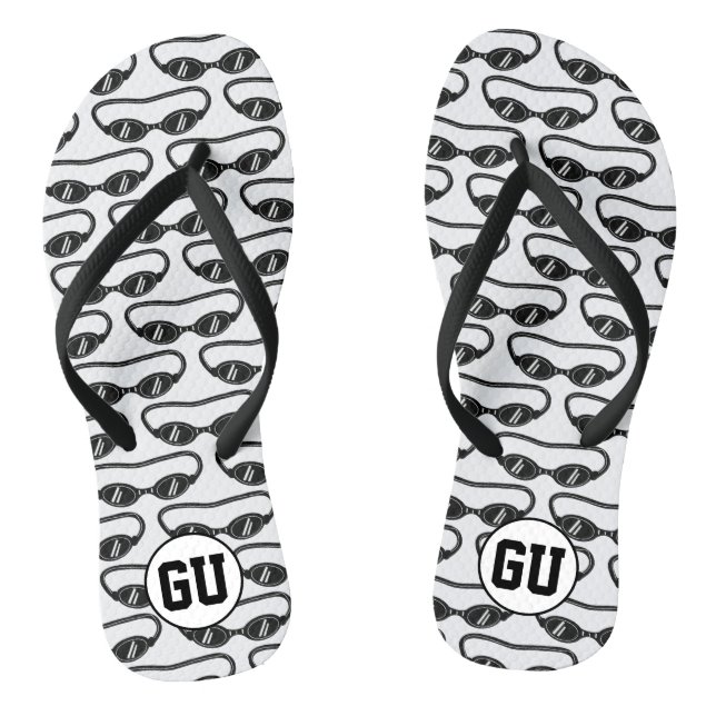 Maßgeschneiderte Monogramm-Flip-Flops mit Schwimmb Flip Flops (Fußbett)