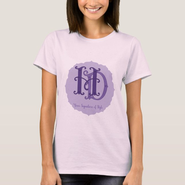 Maßgeschneiderte Monogramm - Geschenkgutscheine fü T-Shirt (Vorderseite)