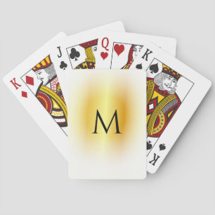 Maßgeschneiderte Monogramm-Imitat Gold-Metallic-Lo Spielkarten