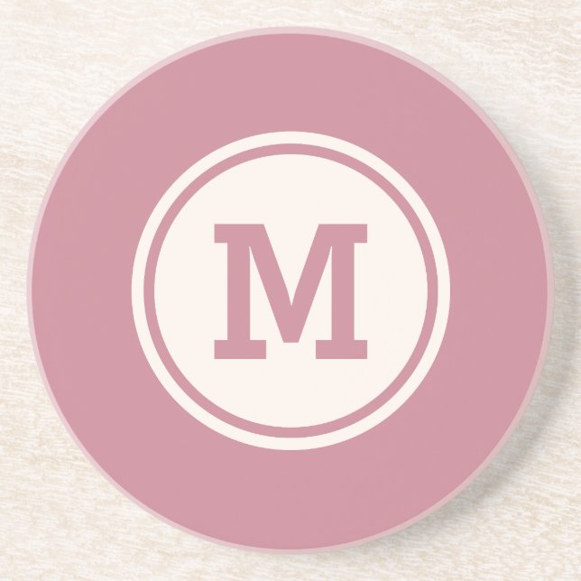 Maßgeschneiderte Monogramm, Name und Untersetzer v (Vorne)
