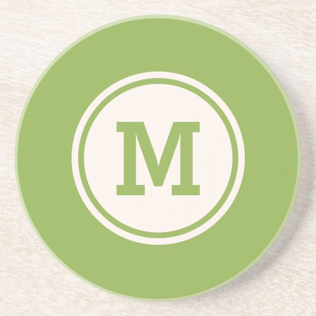 Maßgeschneiderte Monogramm, Name und Untersetzer v (Vorne)