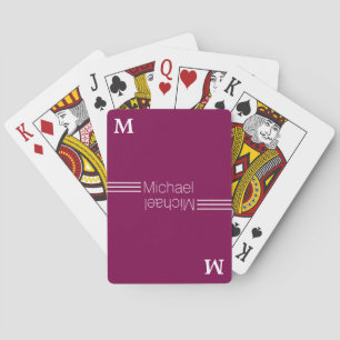 Maßgeschneiderte Monogramm - personalisierter Wein Spielkarten