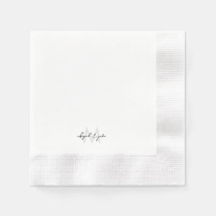 Maßgeschneiderte Monogramm- und Couponamen, hochge Serviette