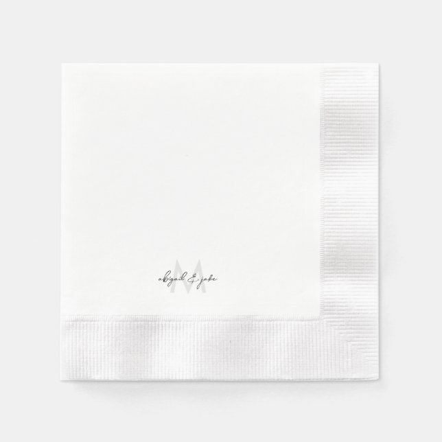 Maßgeschneiderte Monogramm- und Couponamen, hochge Serviette (Vorderseite)