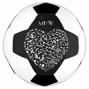 Maßgeschneiderte Monogramm- und Farbenspiel Musika Fußball