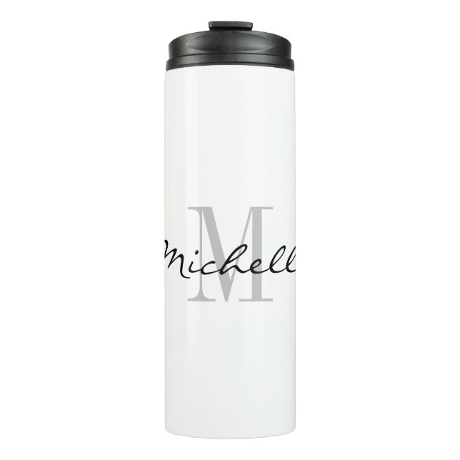 Maßgeschneiderte monogramm-Wärmeschrumpfschläuche Thermosbecher (Vorderseite)