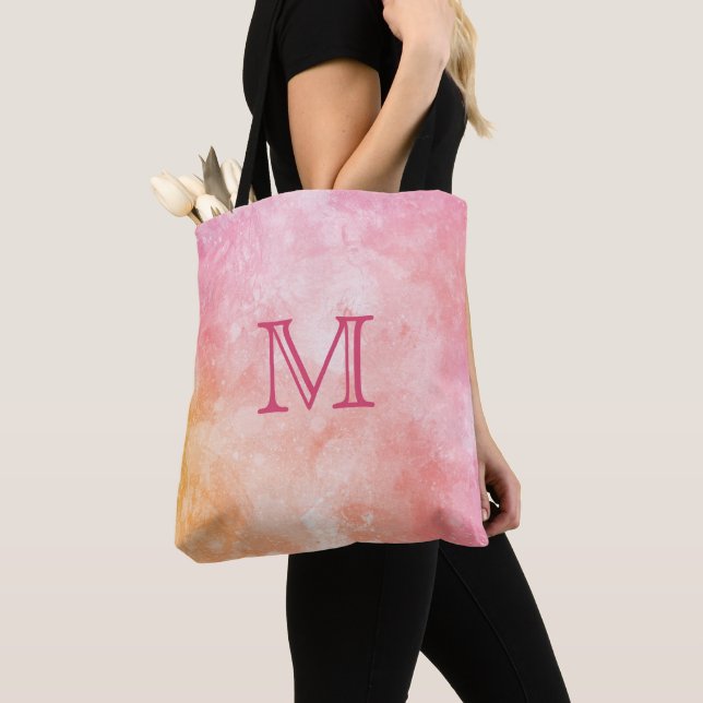 Maßgeschneiderte Monogramm Watercolor Splash Tasch Tasche (Von Nahem)