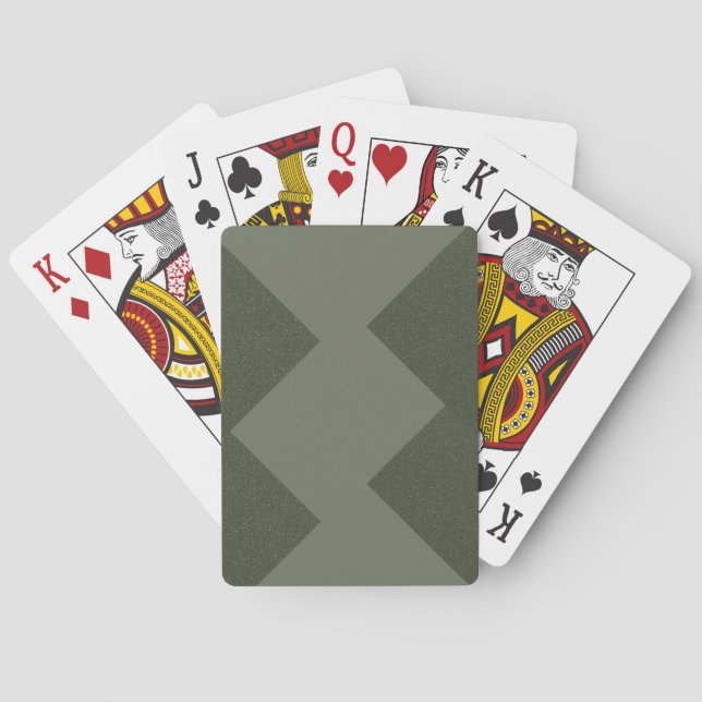 Maßgeschneiderte Moos Green Playing Cards Deck Spielkarten (Rückseite)