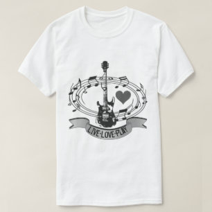 Maßgeschneiderte Musik- und Gitarrenthemen T-Shirt