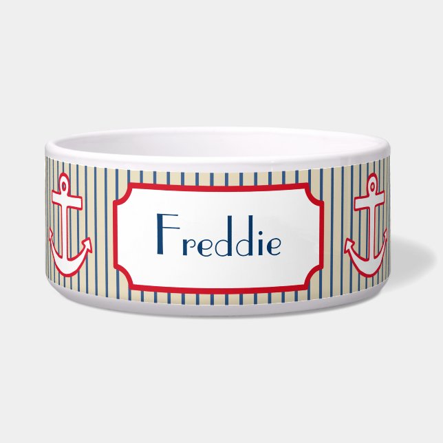 Maßgeschneiderte Nautical Pet Bowl Napf (Vorderseite)
