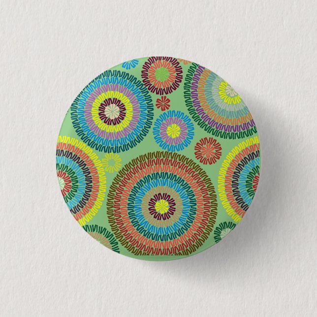Maßgeschneiderte, niedliche, konzentrische Zirkel- Button (Vorderseite)