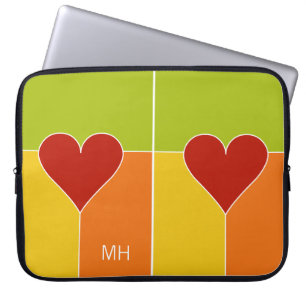 Maßgeschneiderte Notebook-Ärmel für Herz-Muster Laptopschutzhülle