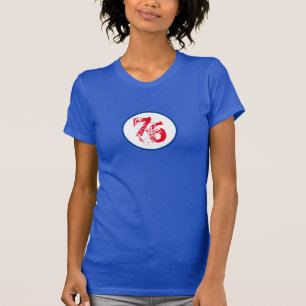 Maßgeschneiderte Nummer - 76 Red White & Blue USA T-Shirt