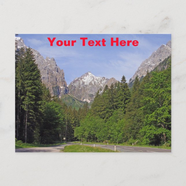 Maßgeschneiderte österreichische Alpen Postkarte (Vorderseite)