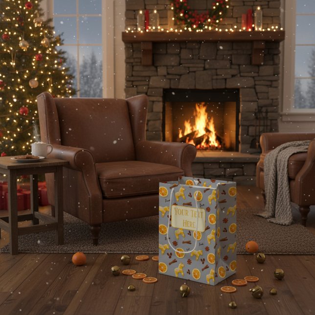 Maßgeschneiderte Papiertüte mit Lebkuchen Mittlere Geschenktüte (Von Creator hochgeladen)