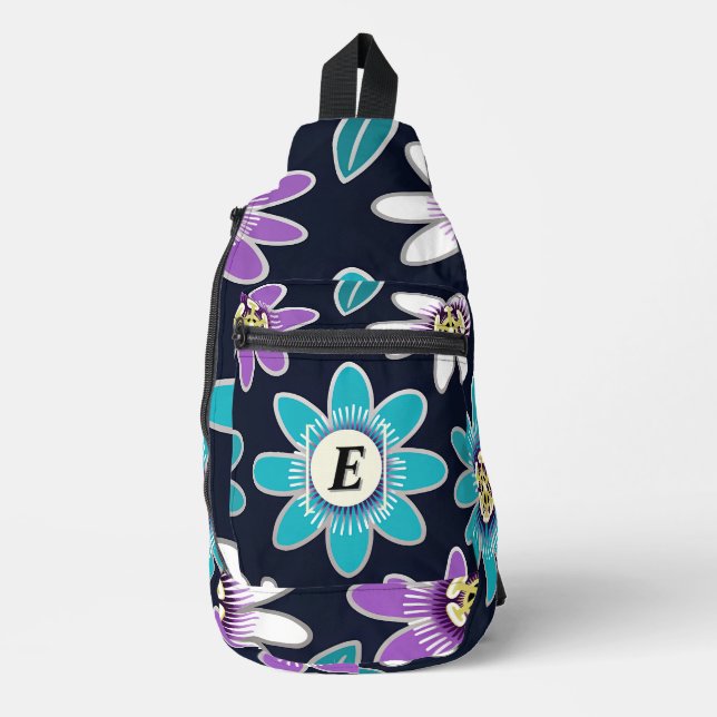 Maßgeschneiderte Passionsbeutel-Blume Crossbody Bag (Vorderseite)