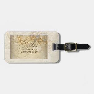 Maßgeschneiderte Perlen zum 50. Hochzeitstag Gepäckanhänger