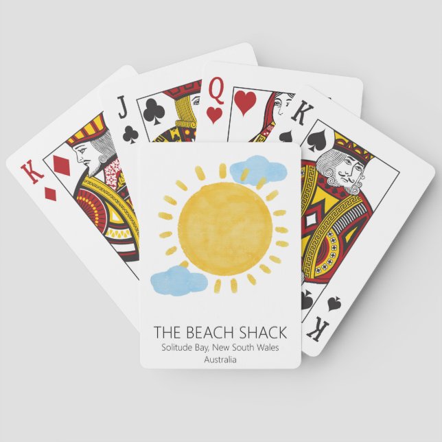 Maßgeschneiderte Personalisierte Airbnb-Karten Spielkarten (Rückseite)